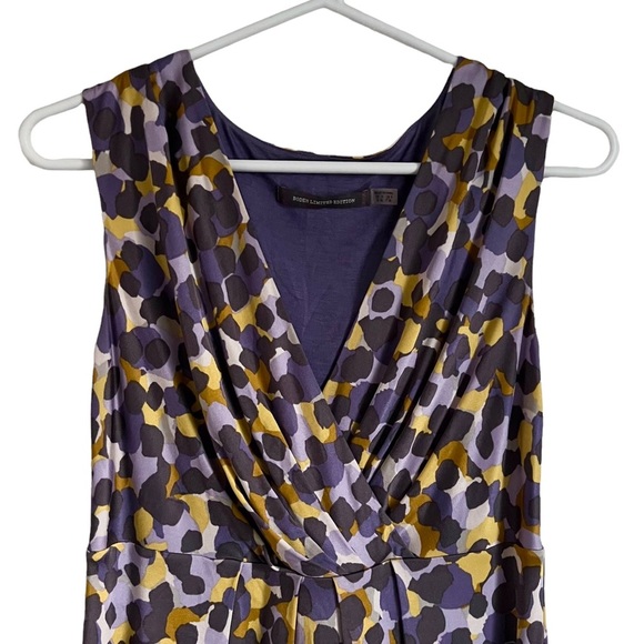 𝅺Boden Limited Edition Evie Purple Watercolor Dot Dress Silk Blend Preppy Sz 6 - Picture 2 of 9